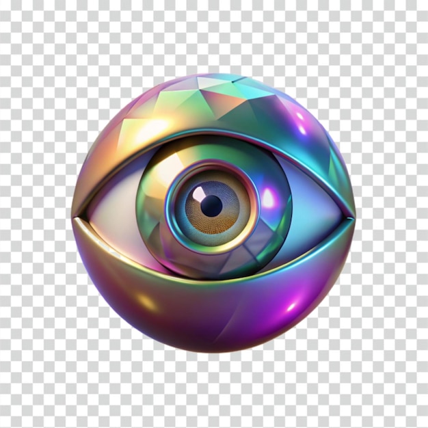 Esfera del ojo iridescente