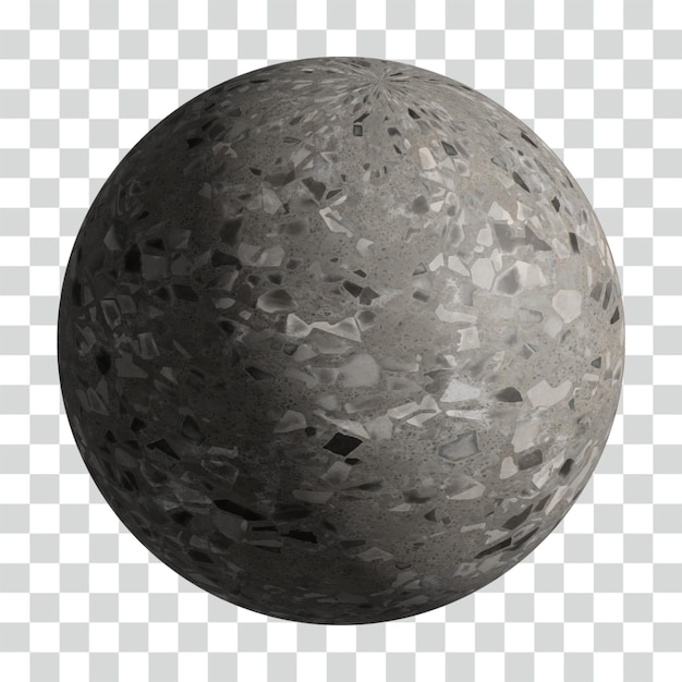 Esfera de Terrazzo - Textura abstracta de piedra gris