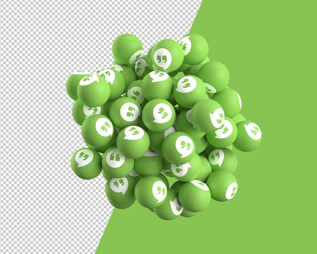 Esferas 3D do ícone de hangouts
