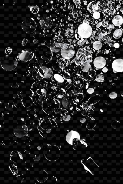 Esferas de vidrio luminosas dispuestas en un cúmulo de vidrio destrozado forma de textura y2k arte de decoración de fondo