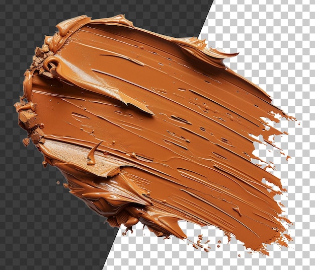 PSD esmaltamento de base de maquiagem castanha com textura rica em fundo transparente png