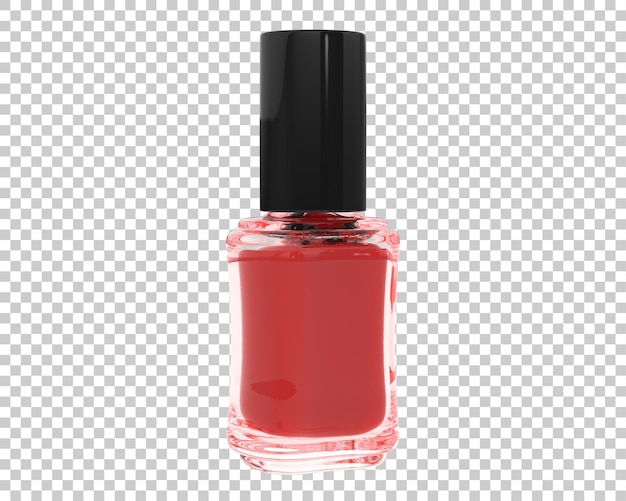 Esmalte de uñas en la ilustración de renderizado 3d de fondo transparente