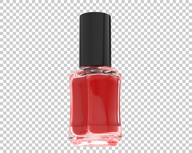 Esmalte de uñas en la ilustración de renderizado 3d de fondo transparente