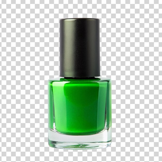 PSD esmalte de uñas verde aislado en fondo transparente