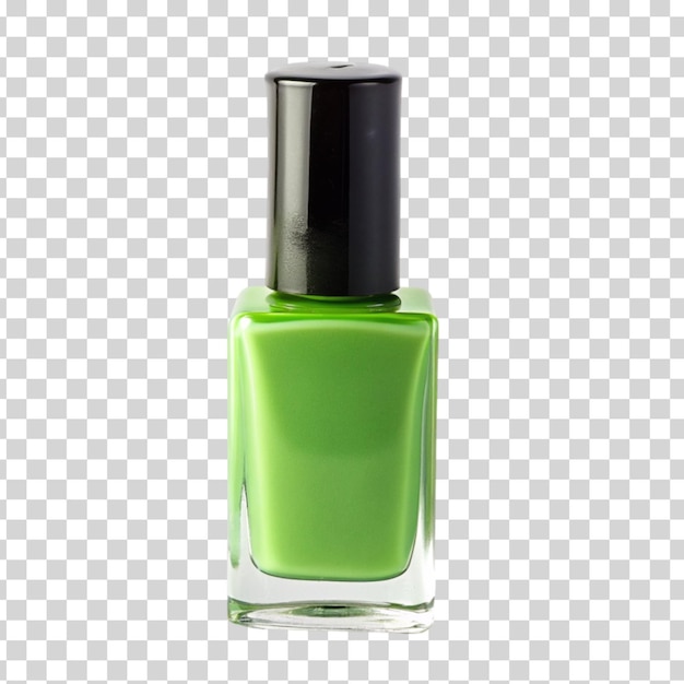 PSD esmalte de uñas verde aislado en fondo transparente