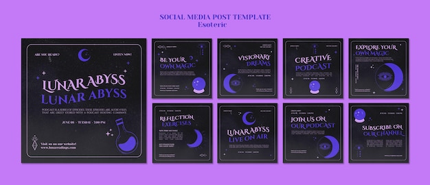 Esoterische Social Media Post Vorlage