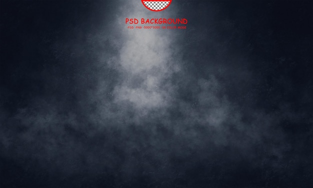 L'espace vide de fumée du sol en béton à l'arrière-plan de texture grunge avec brouillard ou brume et effet d'éclairage