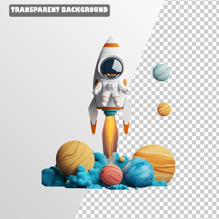 PSD espacio de arte en un fondo transparente