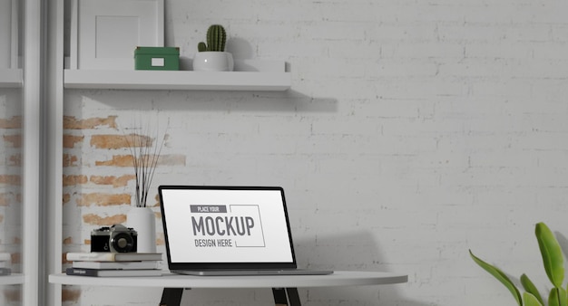 Espacio de trabajo portátil de renderizado 3D con ordenador portátil