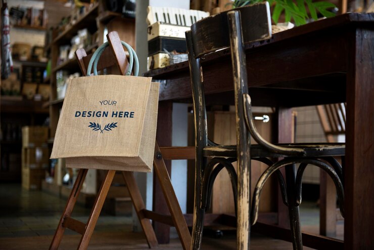 PSD espaço de design em saco em branco
