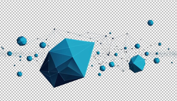 PSD espaço poligonal abstrato inovação tecnológica de baixa poli e design futurista digital