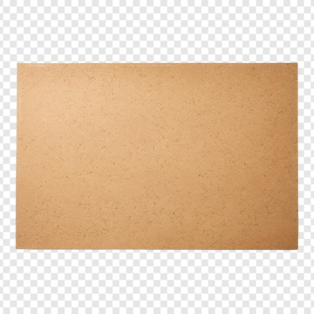 Espaço vazio em painel de cortiça isolado em fundo transparente