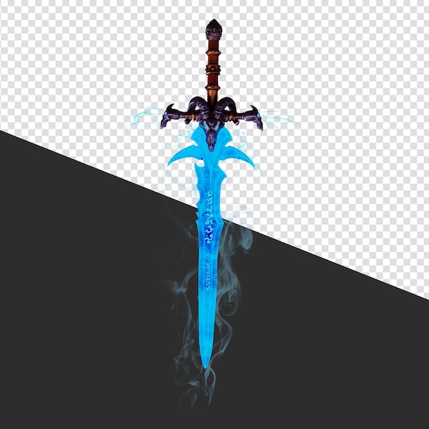 Espada de Gelo renderização 3D