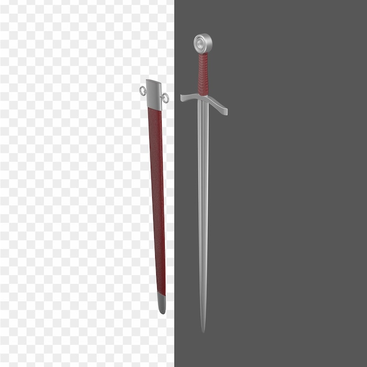 PSD una espada sobre un fondo gris la espada de la izquierda es una espada la espada de la derecha es una espada