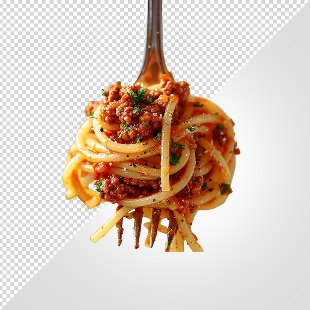 Espagueti bolognese aislado