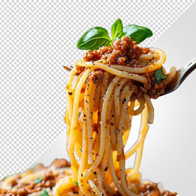 Espagueti bolognese aislado