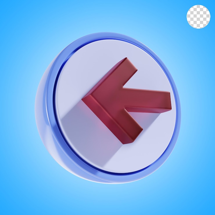 PSD espalda con fondo redondo icono 3d