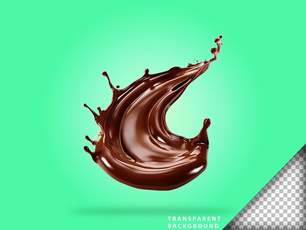 Espalha de movimento congelado de chocolate