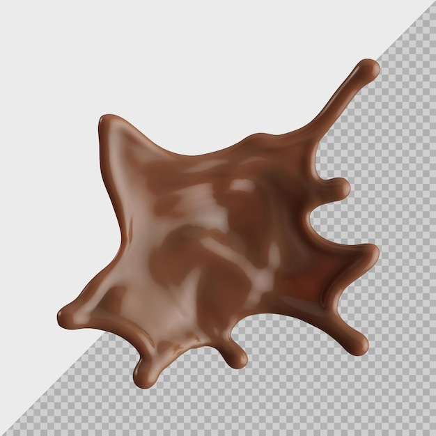Espalheada de leite de chocolate 3D realista