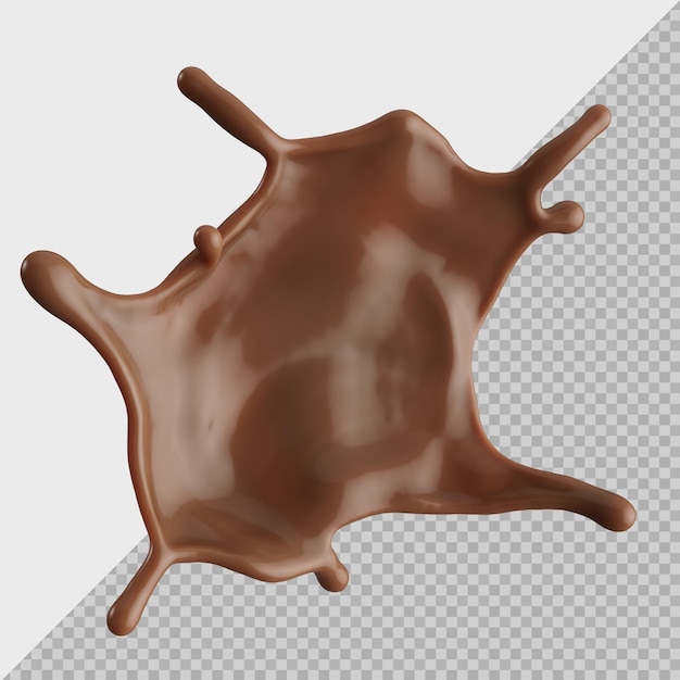Espalheada de leite de chocolate 3D realista