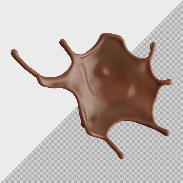Espalheada de leite de chocolate 3D realista