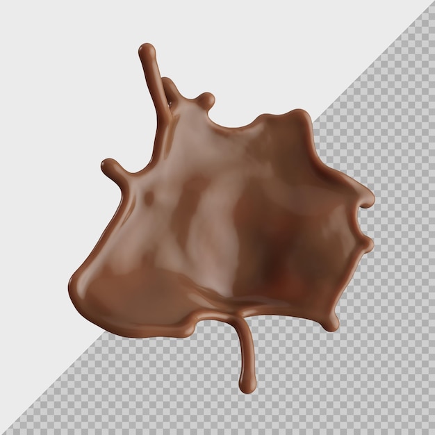 Espalheada de leite de chocolate 3D realista