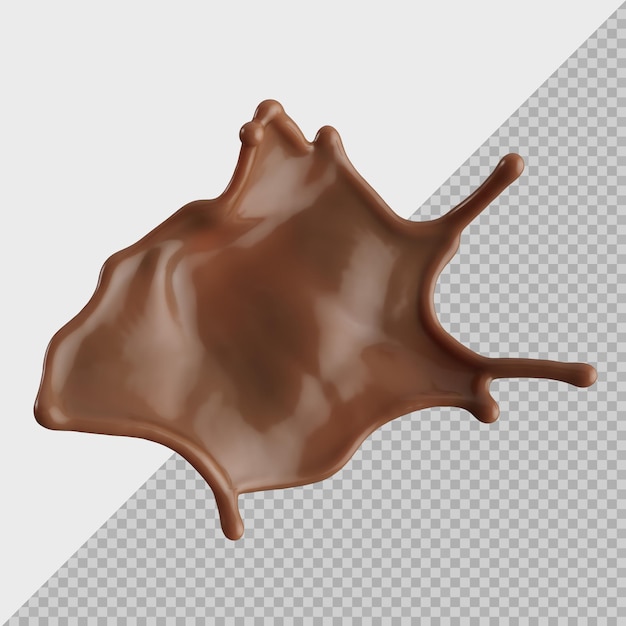 Espalheada de leite de chocolate 3D realista