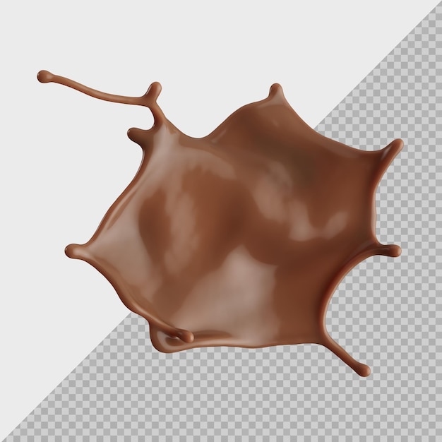 Espalheada de leite de chocolate 3D realista