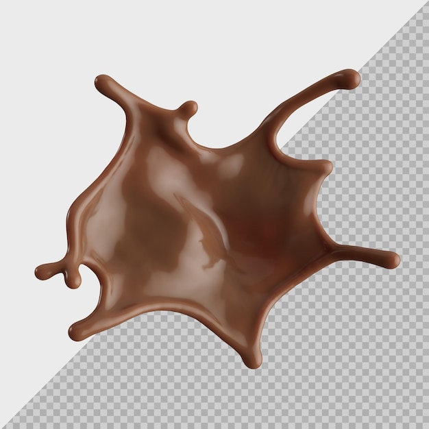 Espalheada de leite de chocolate 3D realista