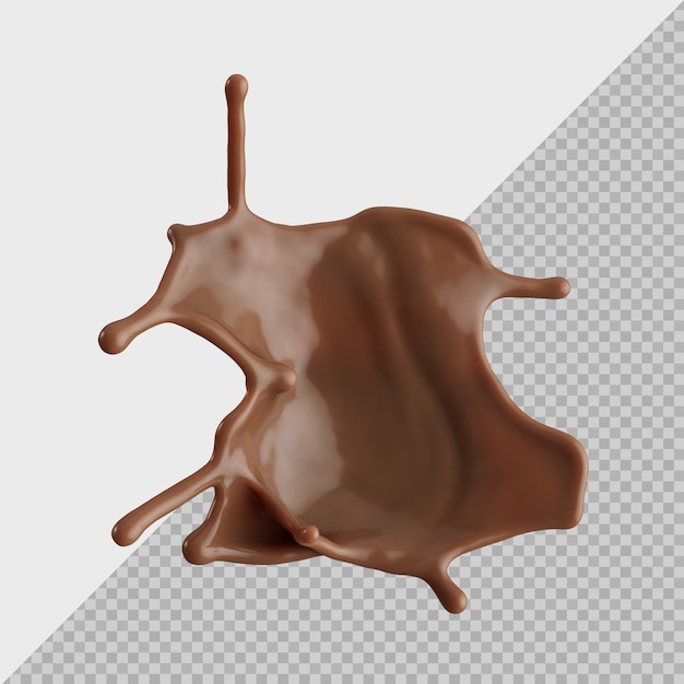 Espalheada de leite de chocolate 3D realista