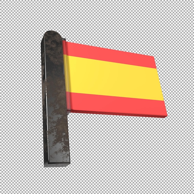 PSD españa 3d render bandera icono aislado