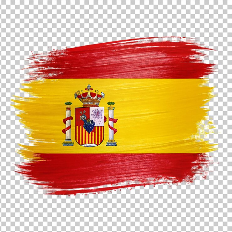 PSD españa bandera del país pintada con pincel