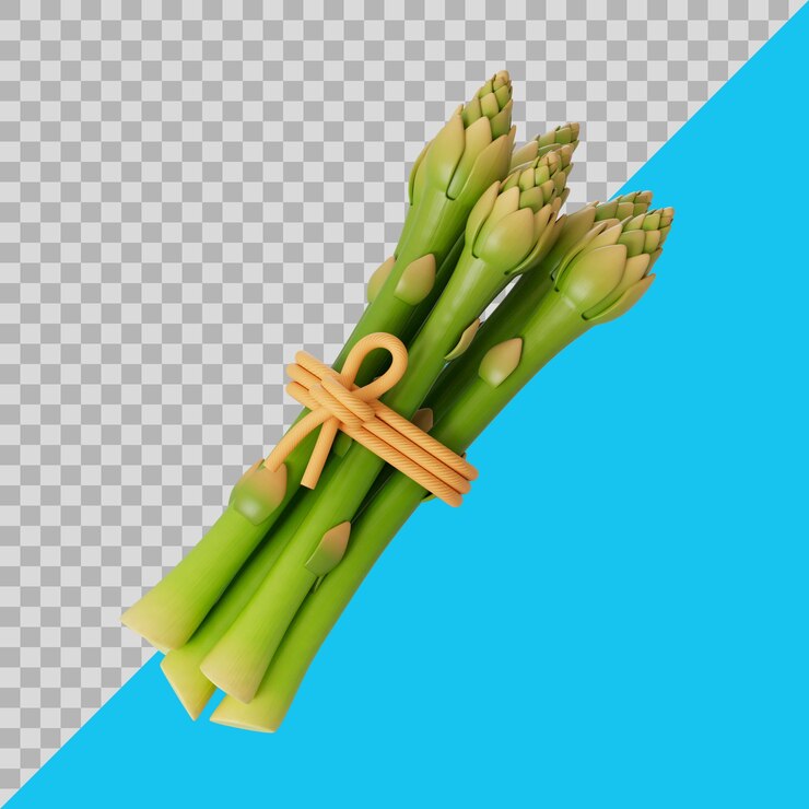 PSD espárragos estilizados modelo 3d