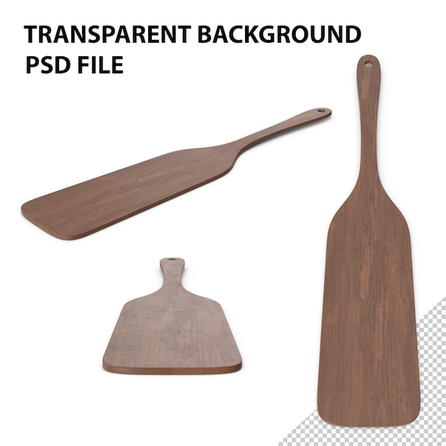 PSD espátula de cocina de madera oscura png