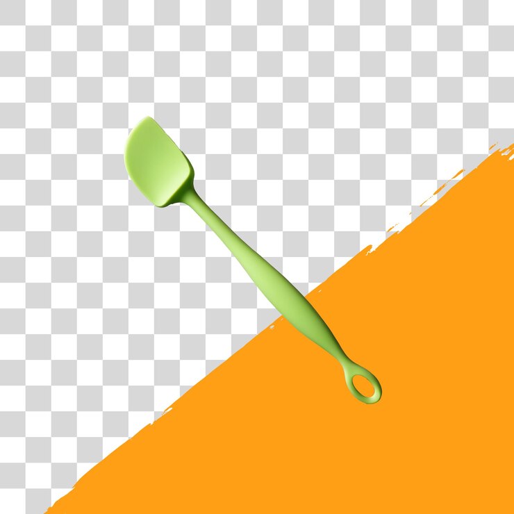 PSD espátula de silício com um longo e fino punho isolado sobre um fundo transparente png