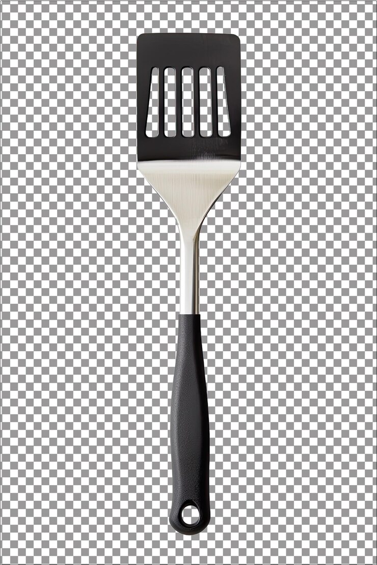 Espátula de parrilla de alta resistencia Durable para voltear alimentos pesados Hiperrealista Isolado blanco plano Tran