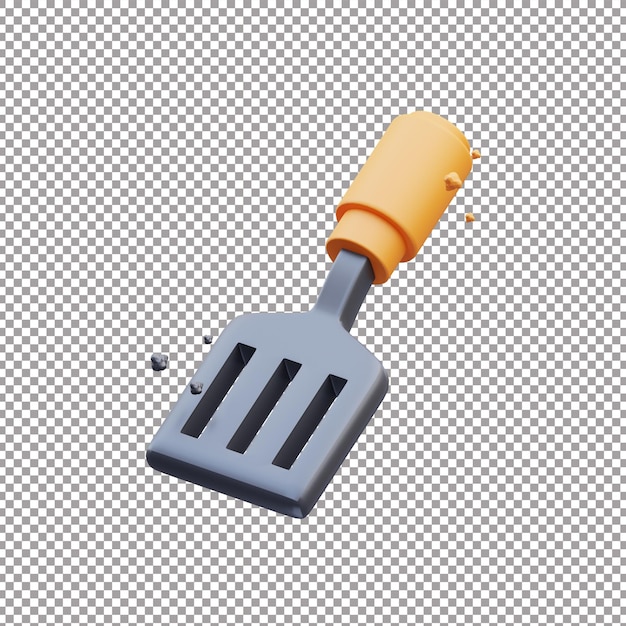 espátula renderização 3d