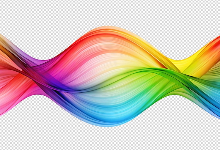 PSD espectro de colores abstractos ondulados png