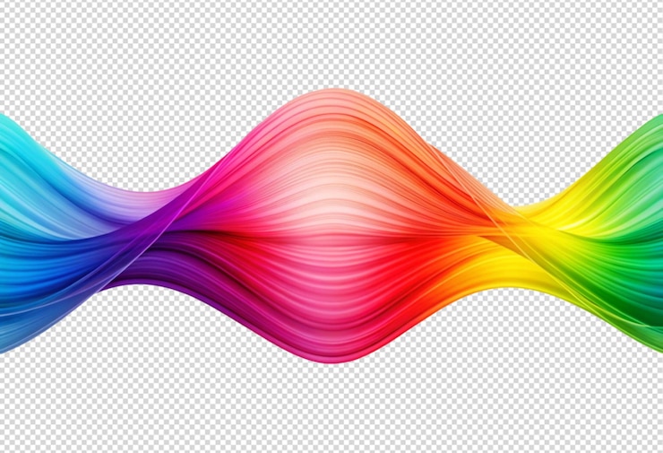 PSD espectro de colores abstractos ondulados png