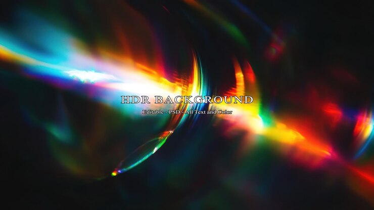 PSD espectro de luz abstracto una sinfonía de colores