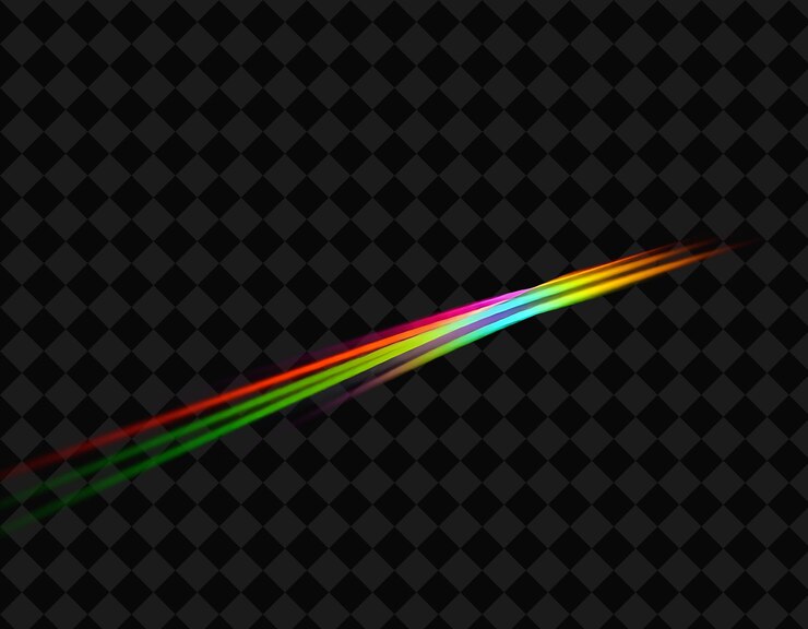 PSD el espectro prismático refracta vibrantemente mezclando todos los colores del arco iris inspirado en el año 2000.