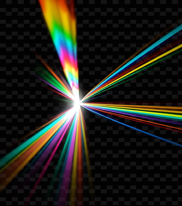 PSD el espectro prismático refracta vibrantemente mezclando todos los colores de la textura de luz inspirada en el neón y2kr