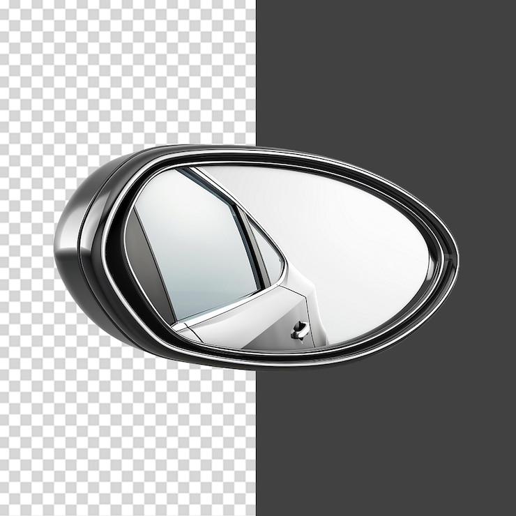 PSD espejo de coche realista png aislado sobre un fondo transparente