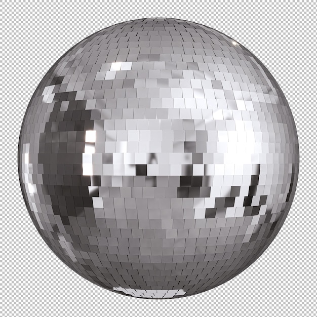 espelho de bola de discoteca isolado em fundo transparente