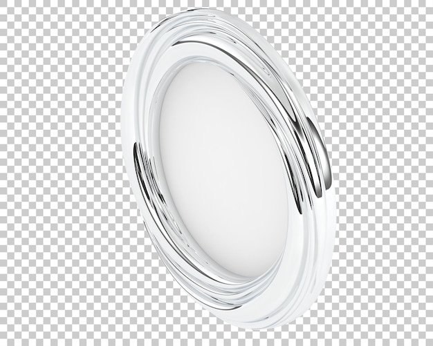 Espelho isolado na ilustração de renderização 3d de fundo transparente