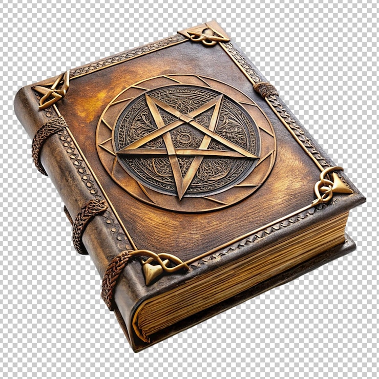 PSD el espeluznante libro malvado de los muertos necronomicon sobre un fondo transparente