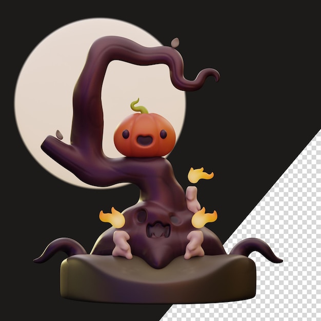 PSD espeluznante render 3d para halloween