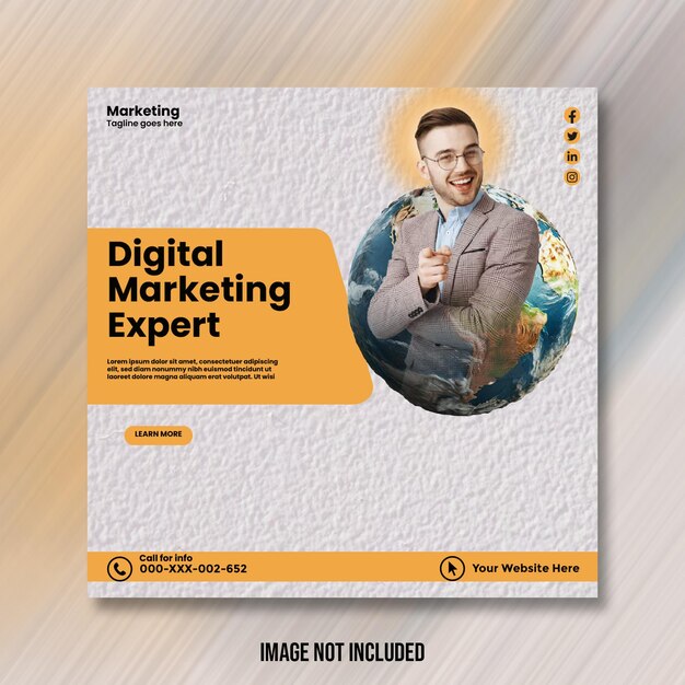 Esperto di marketing digitale social media Post Template