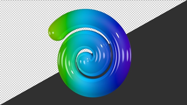 Espiral 3d de color degradado