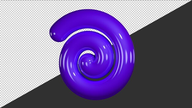 espiral 3D de color violeta